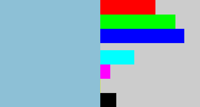 Hex color #8dc0d6 - light grey blue