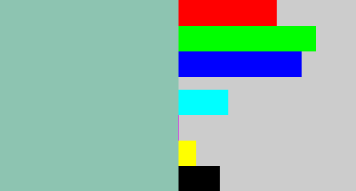 Hex color #8dc4b1 - pale teal