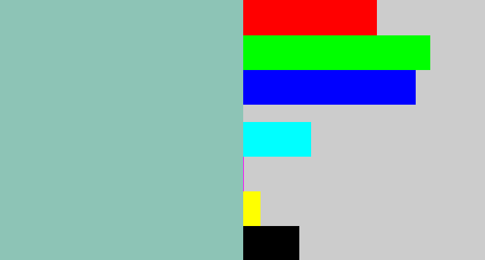 Hex color #8dc4b6 - pale teal