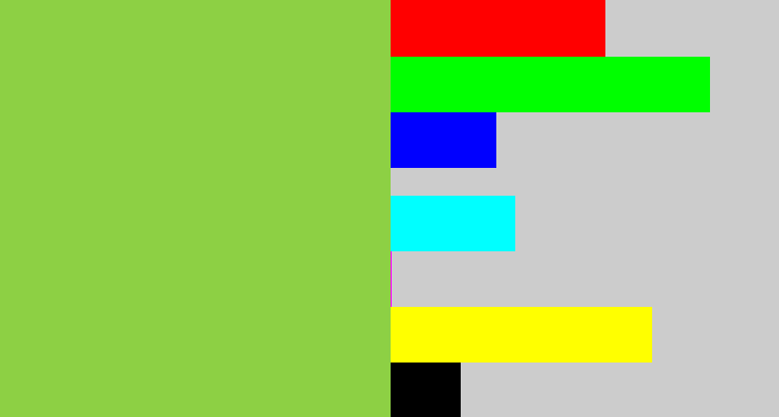Hex color #8dd044 - kiwi green