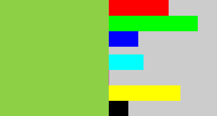 Hex color #8dd046 - kiwi green