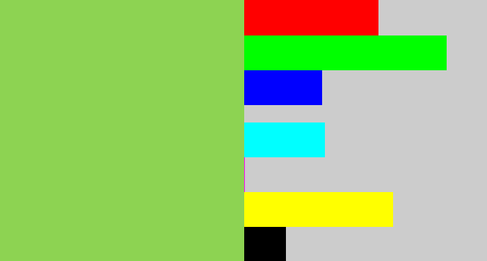 Hex color #8dd352 - kiwi green