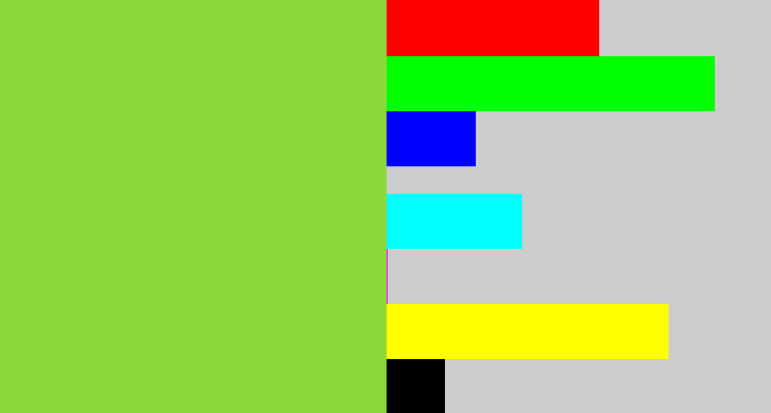 Hex color #8dd83a - kiwi green