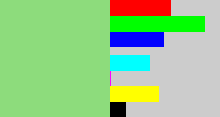 Hex color #8ddc7c - light green