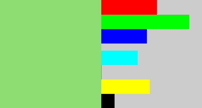 Hex color #8ddd72 - light green