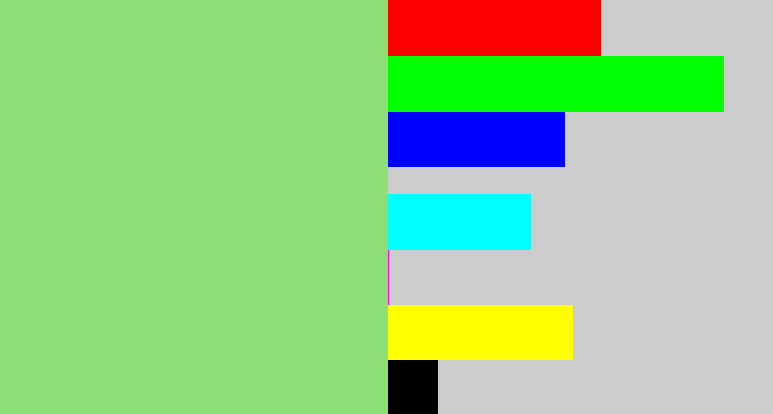 Hex color #8ddf75 - light green