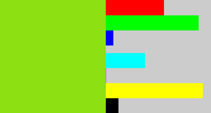 Hex color #8de011 - slime green