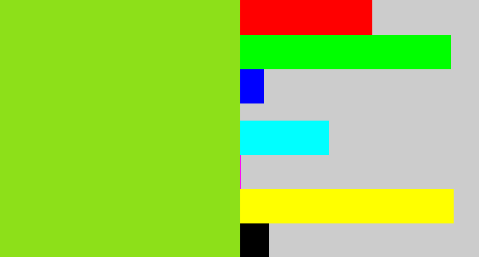 Hex color #8de019 - slime green