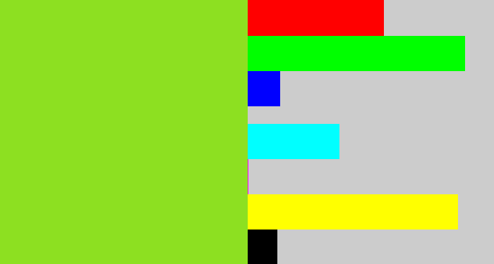 Hex color #8de021 - apple green