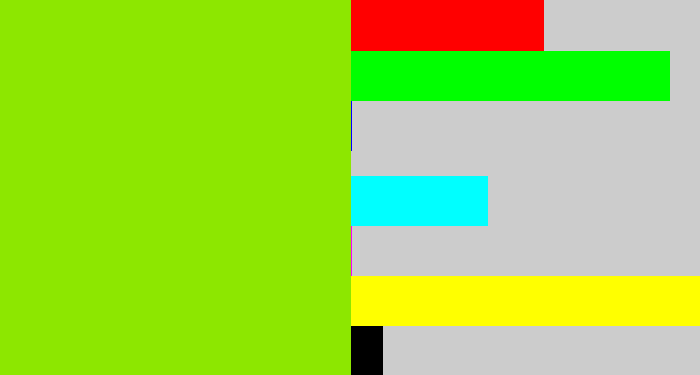 Hex color #8de700 - bright lime