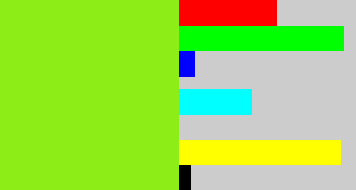 Hex color #8ded16 - acid green