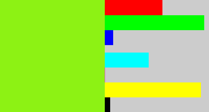 Hex color #8df214 - acid green
