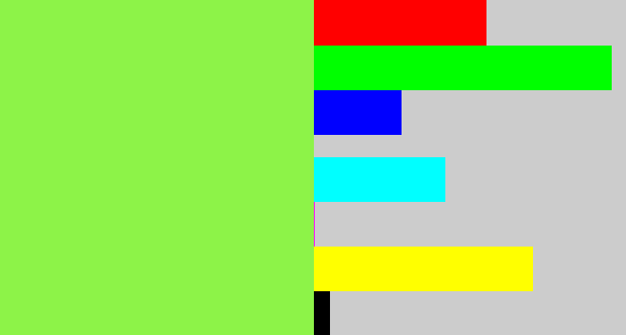 Hex color #8df348 - kiwi
