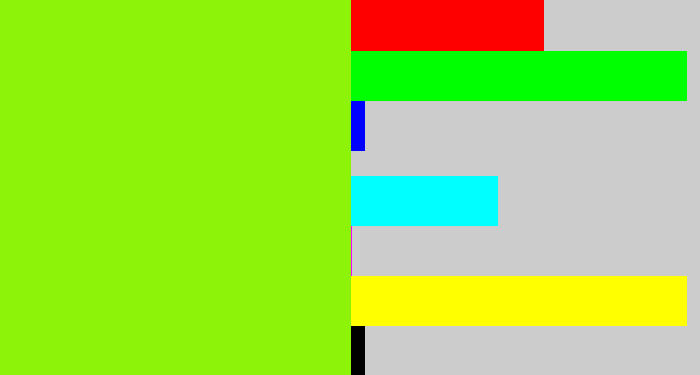 Hex color #8df409 - acid green