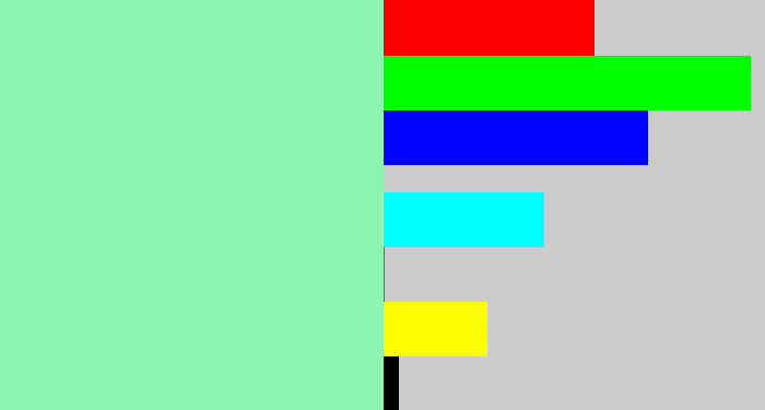 Hex color #8df4b1 - light sea green