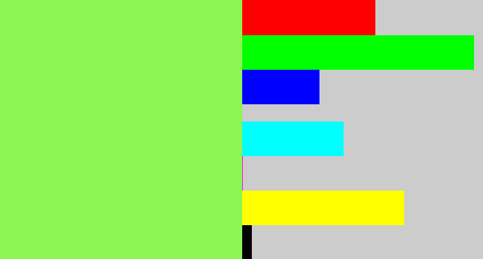 Hex color #8df551 - kiwi
