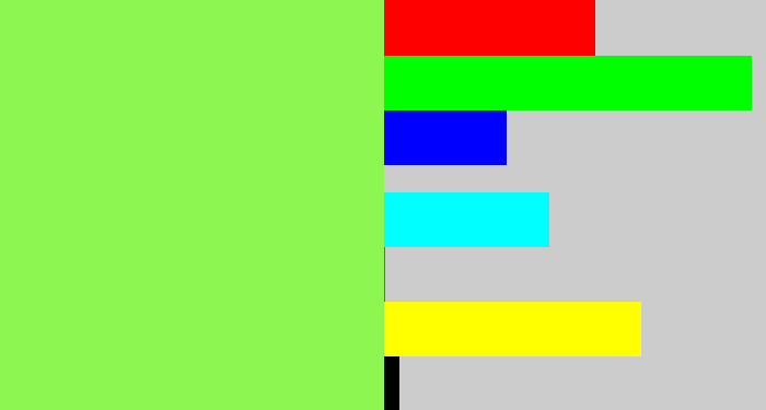 Hex color #8df651 - kiwi