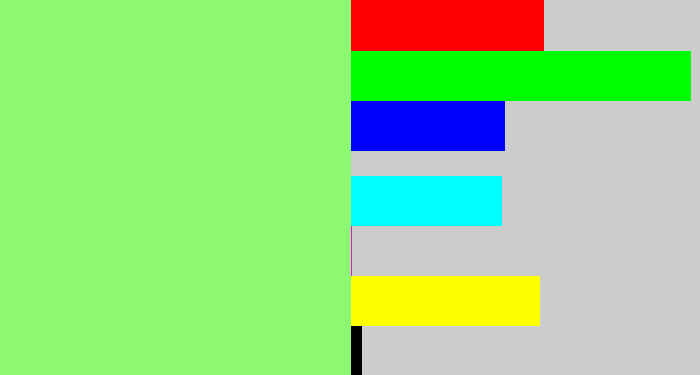 Hex color #8df871 - light green