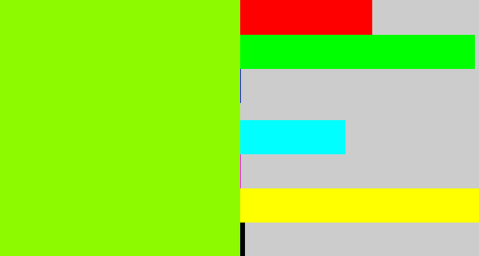 Hex color #8dfa00 - lime green
