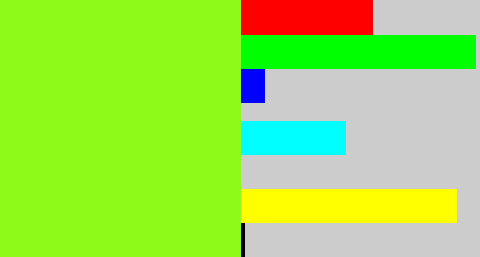 Hex color #8dfa19 - acid green