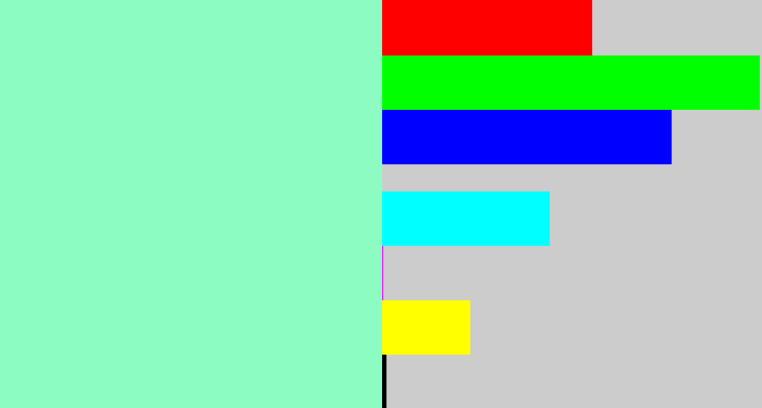 Hex color #8dfcc2 - light aquamarine