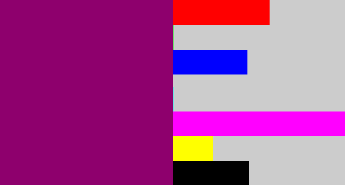 Hex color #8e006d - red violet
