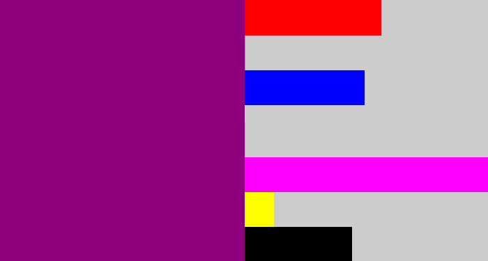 Hex color #8e007d - red violet