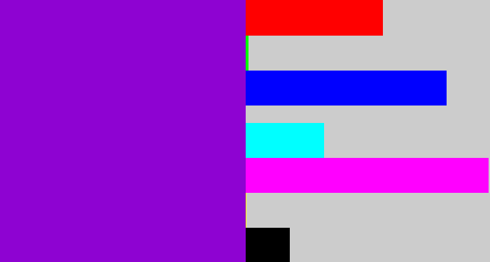 Hex color #8e03d2 - violet