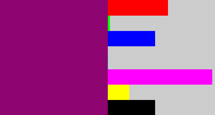 Hex color #8e0471 - red violet