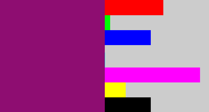 Hex color #8e0d71 - red violet