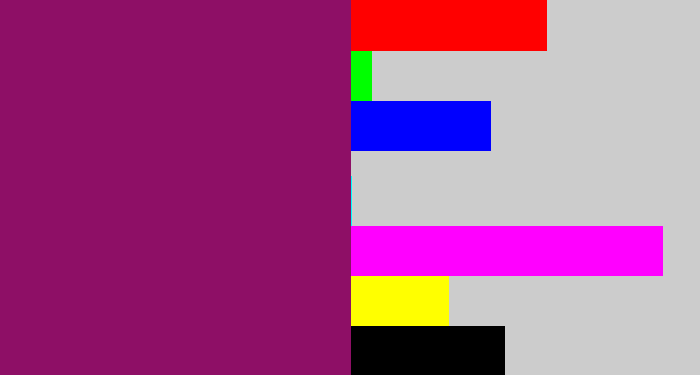 Hex color #8e0f66 - red violet