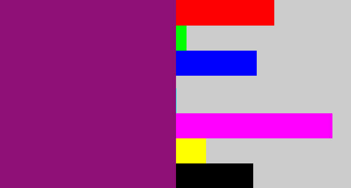 Hex color #8e0f76 - red violet