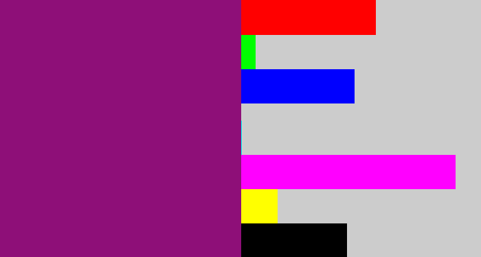 Hex color #8e0f78 - red violet