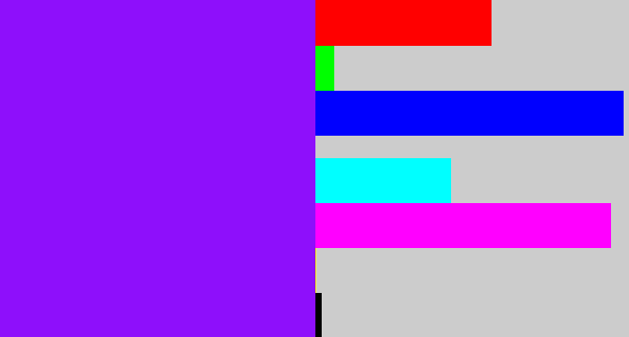Hex color #8e0ffb - vivid purple