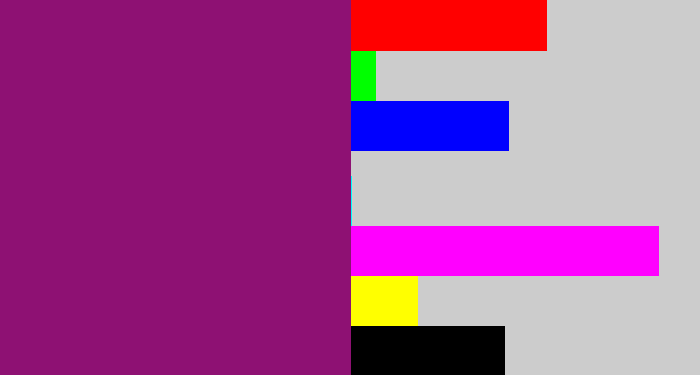 Hex color #8e1173 - red violet