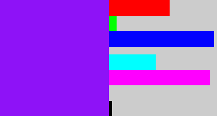 Hex color #8e12f7 - violet
