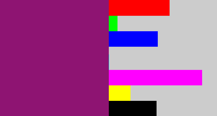 Hex color #8e1472 - darkish purple