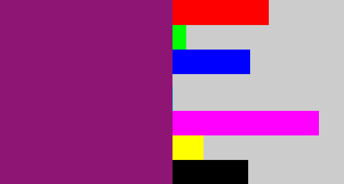 Hex color #8e1574 - darkish purple