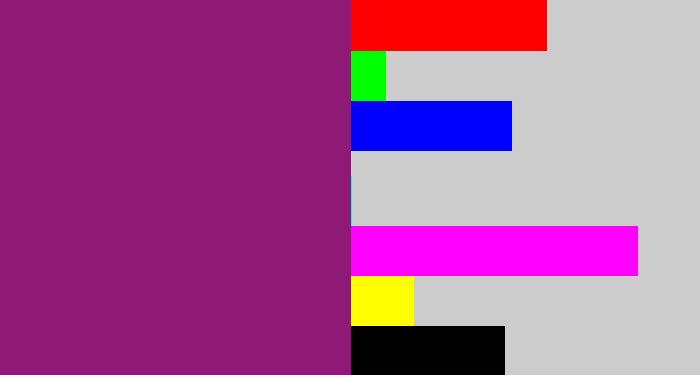 Hex color #8e1a75 - darkish purple