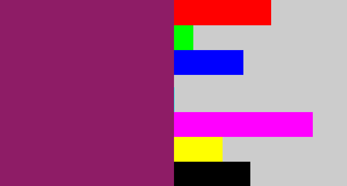 Hex color #8e1c66 - darkish purple