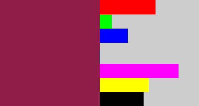 Hex color #8e1e48 - berry