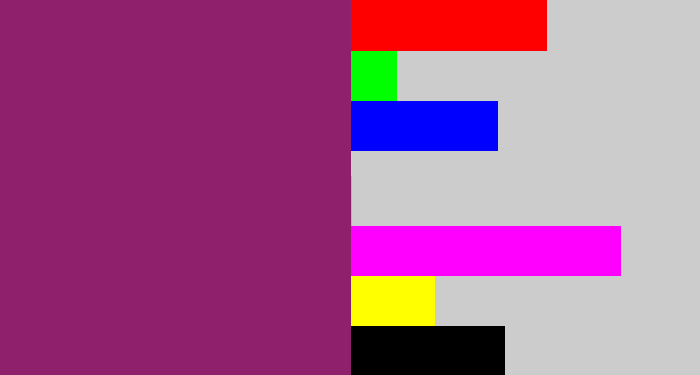 Hex color #8e206c - darkish purple