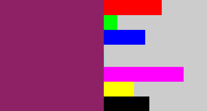 Hex color #8e2165 - darkish purple