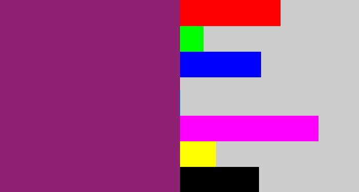 Hex color #8e2172 - darkish purple