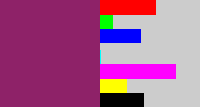 Hex color #8e2268 - darkish purple