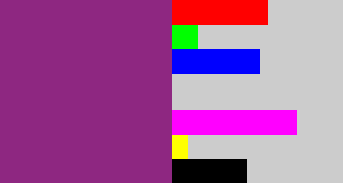 Hex color #8e2781 - warm purple