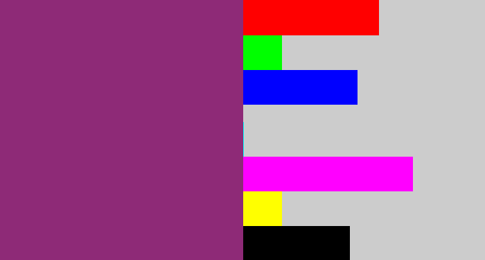 Hex color #8e2a77 - warm purple