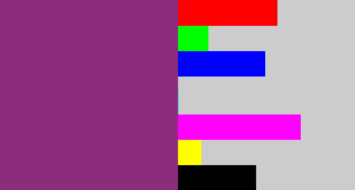 Hex color #8e2c7c - warm purple