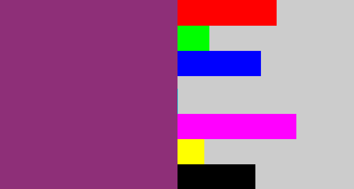 Hex color #8e2f78 - warm purple