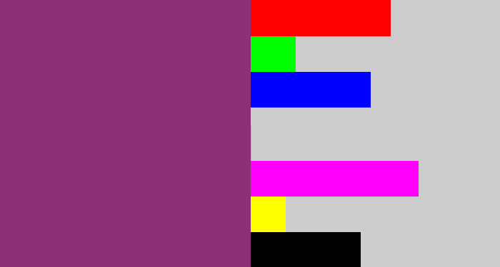 Hex color #8e2f7a - warm purple
